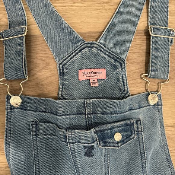 Juicy Couture Wide Leg Denim Stretch Casual Cotton Raw Hem Overalls XXL - Picture 9 of 11